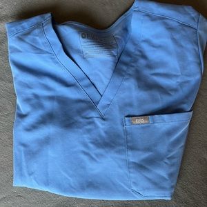 FIGS Catarina One-Pocket Scrub Top (Ceil Blue)
